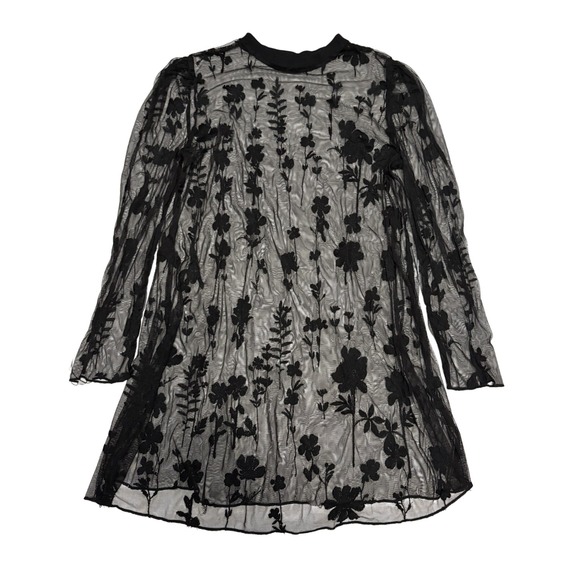 Free People Tops - Free People Sheer Lace Whimsical Festival Top Layering Rave Delicate Whimsigoth
